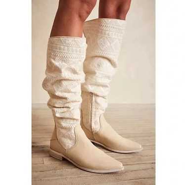 New Free People Bren Slouch Boots Womens 9 White … - image 1