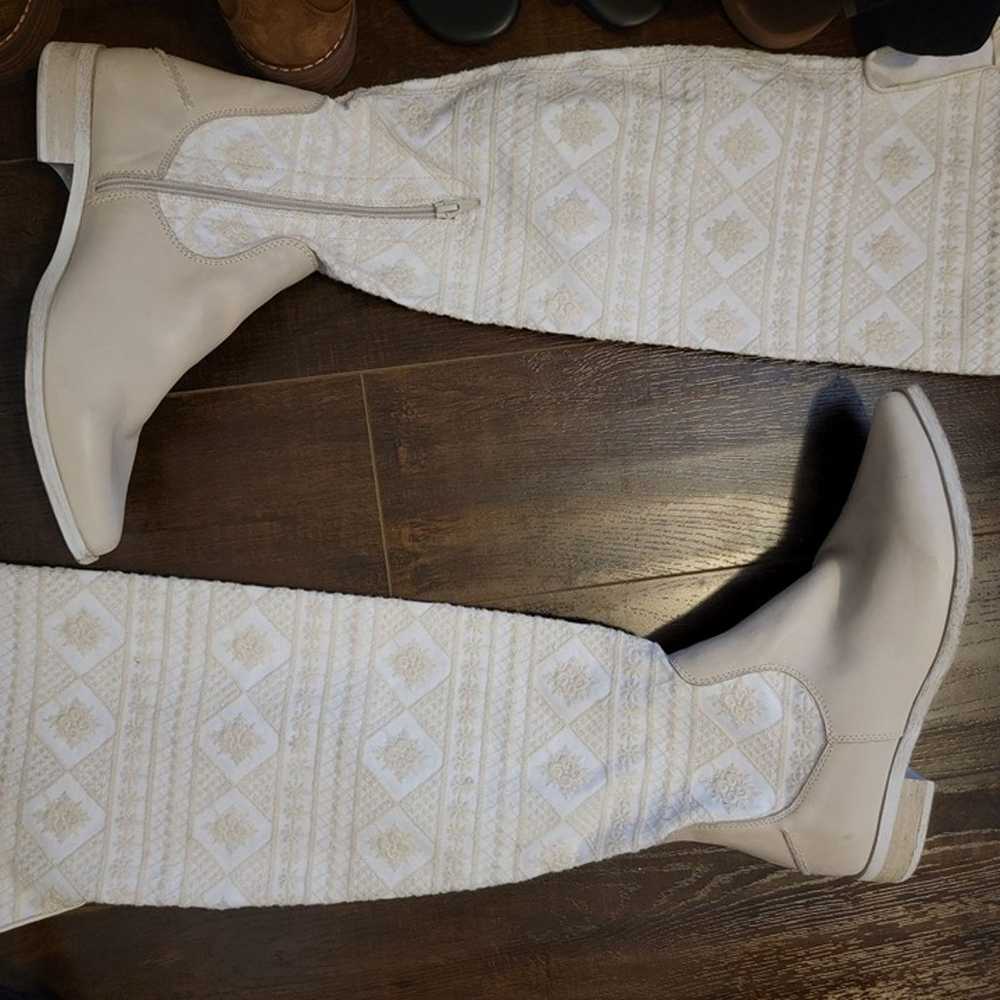 New Free People Bren Slouch Boots Womens 9 White … - image 3
