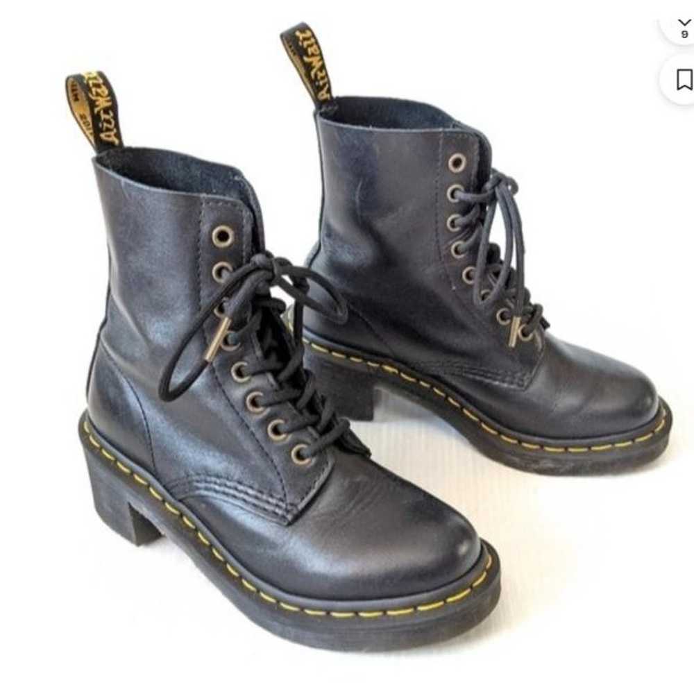 DOC MARTENS Clemency black lace-up chunky heeled … - image 1