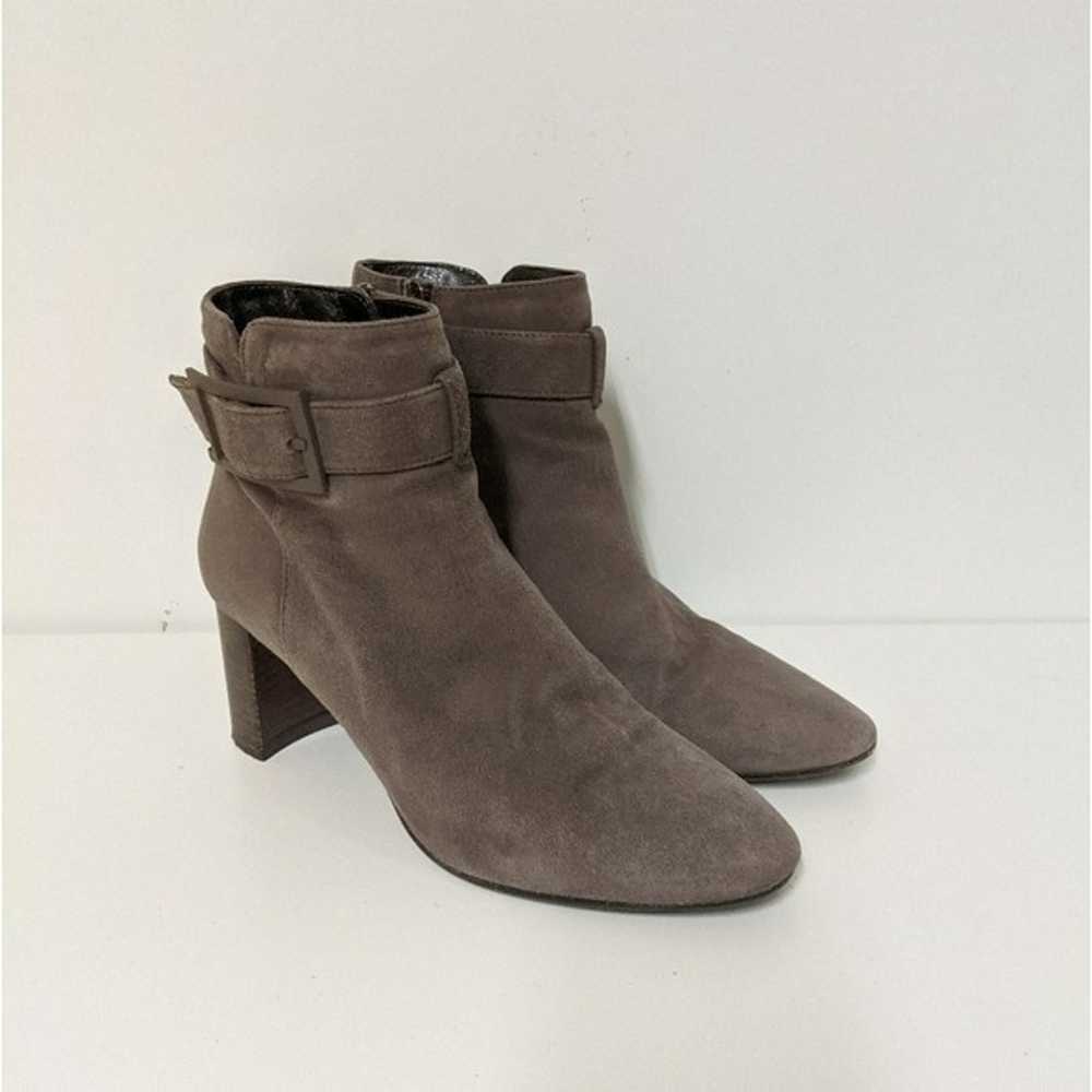 Aquatalia Vanie Suede Ankle Block Heel Booti 8.5 - image 1