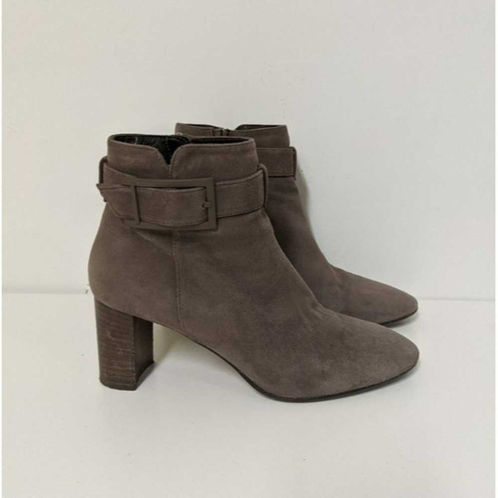 Aquatalia Vanie Suede Ankle Block Heel Booti 8.5 - image 2