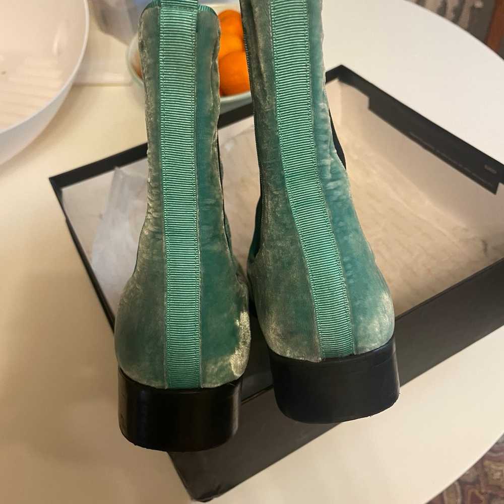 Maliparmi velvet aqua Chelsea boots size 39 - image 6