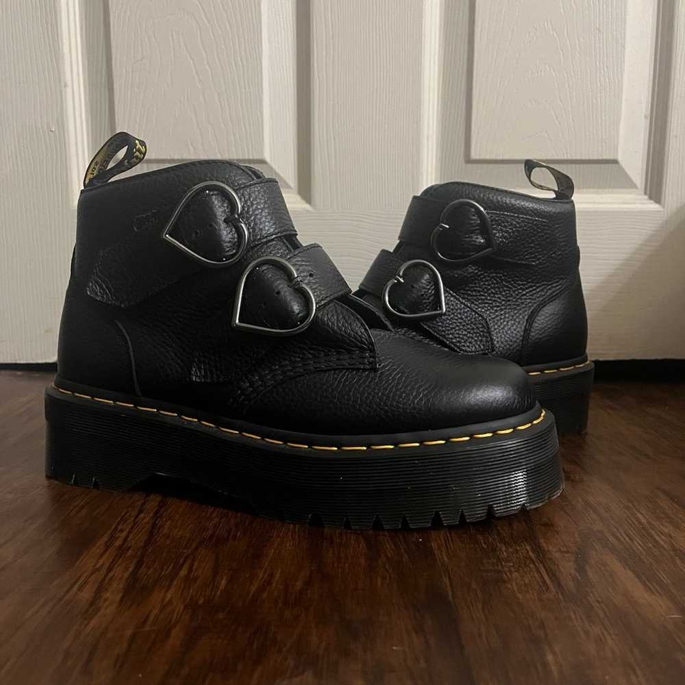 Dr. Martens Devon Heart Leather Platform Boots - image 1