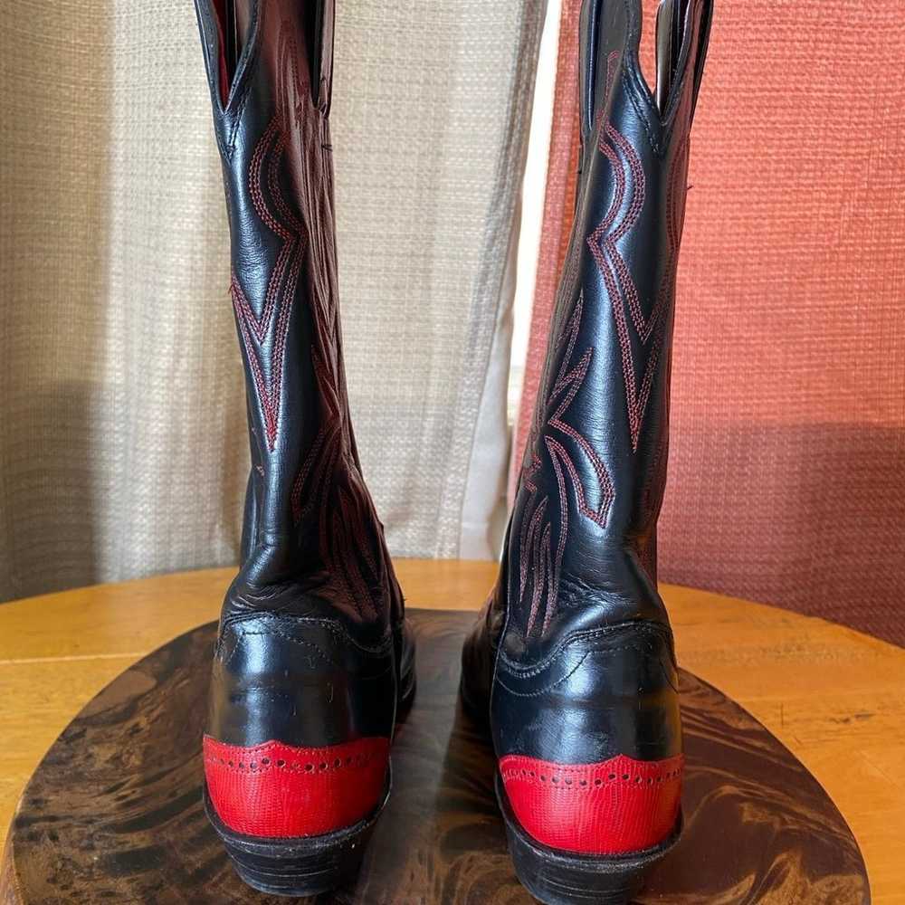 Vintage Justin Black Red Western Women’s Boots - image 5