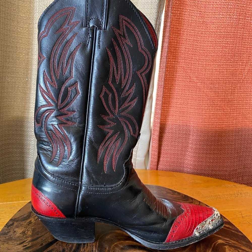 Vintage Justin Black Red Western Women’s Boots - image 6