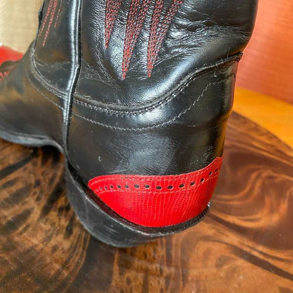 Vintage Justin Black Red Western Women’s Boots - image 9