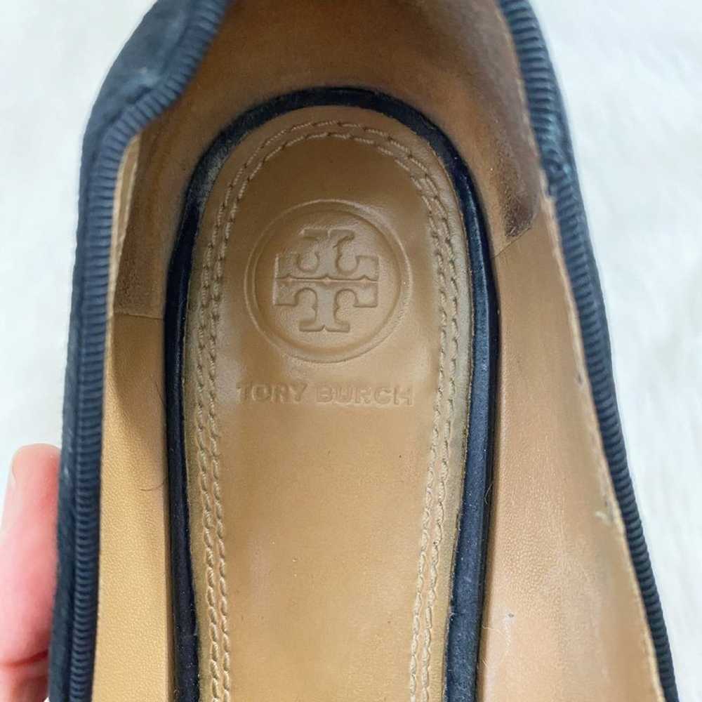 Tory Burch Black Suede Pointy Toe Loafers Embroid… - image 9