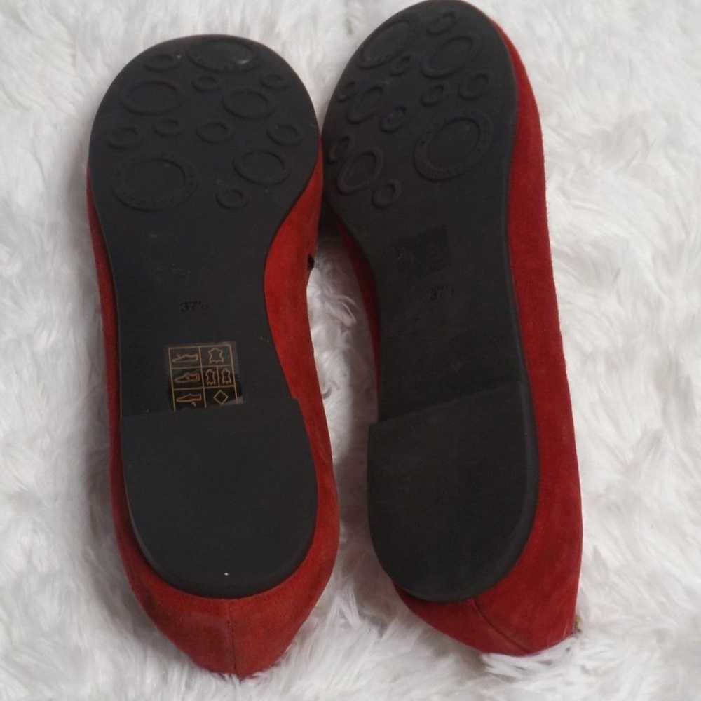 Marc Jacobs Studded Red Leather Suede Ballet Flat - image 4