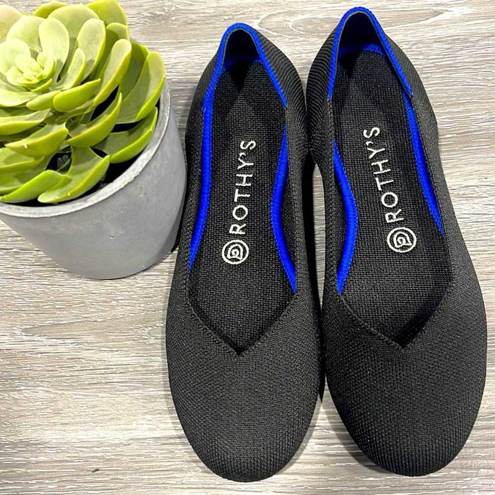 Rothy’s round toe size 7 black womans flat shoes - image 3