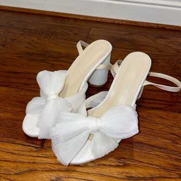 loeffler randall bow sandals white - image 1