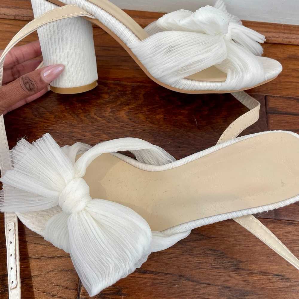 loeffler randall bow sandals white - image 2