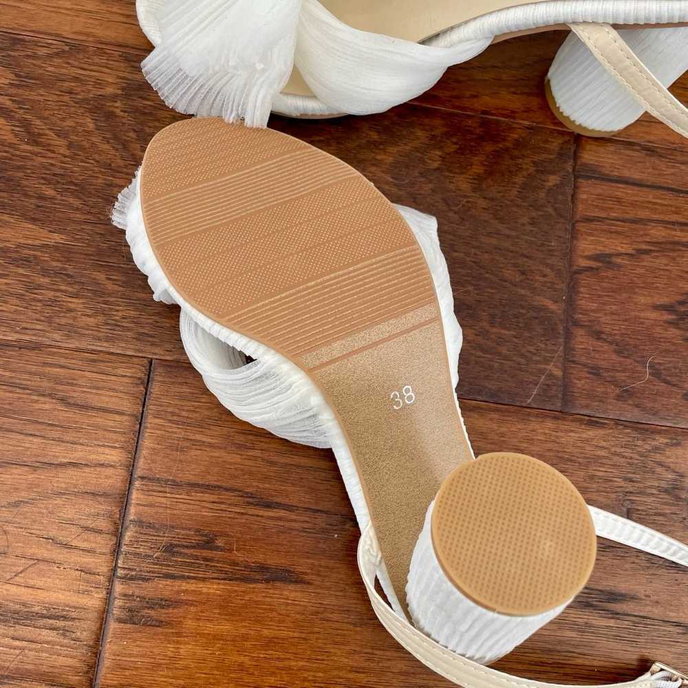 loeffler randall bow sandals white - image 3