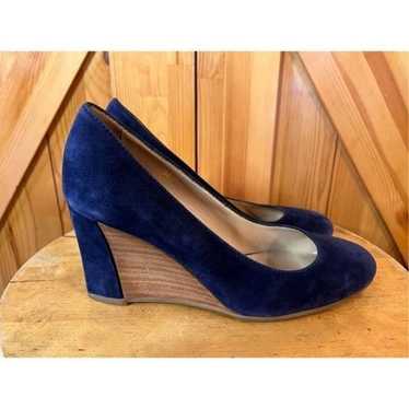 Tod’s GOMMA T75 SUEDE WEDGE IN NAVY BLUE size 34/4 - image 1