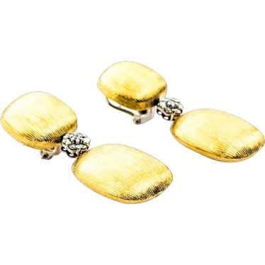 .14ctw Diamond Dangle Earrings In Yellow Gold