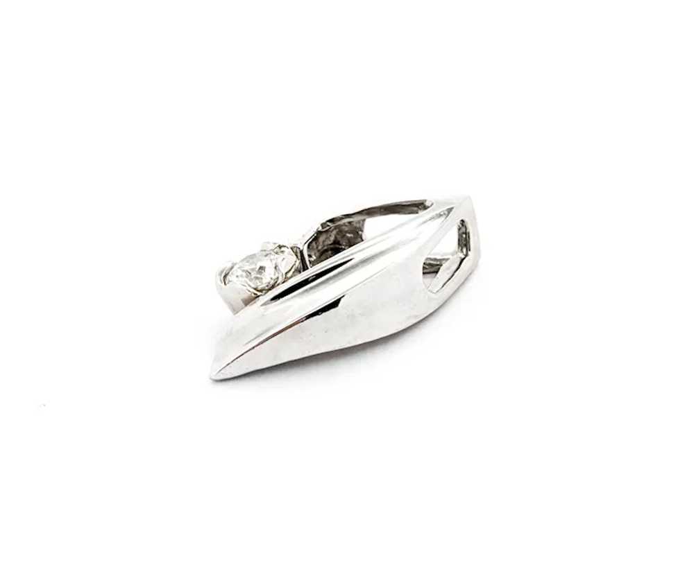 .33ct Diamond Solitaire Pendant In White Gold - image 6