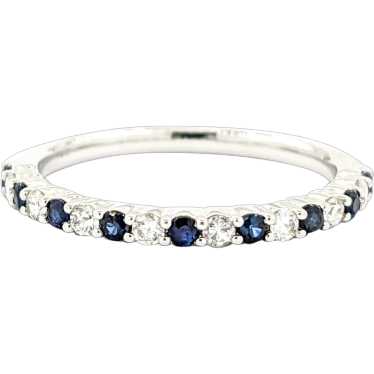 .25cte Blue Sapphire & Diamond Ring In white Gold - image 1