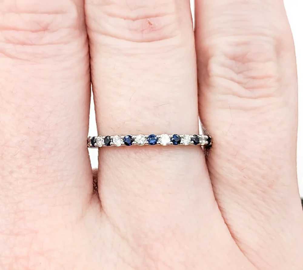 .25cte Blue Sapphire & Diamond Ring In white Gold - image 4