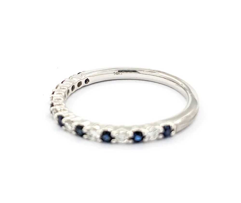 .25cte Blue Sapphire & Diamond Ring In white Gold - image 5