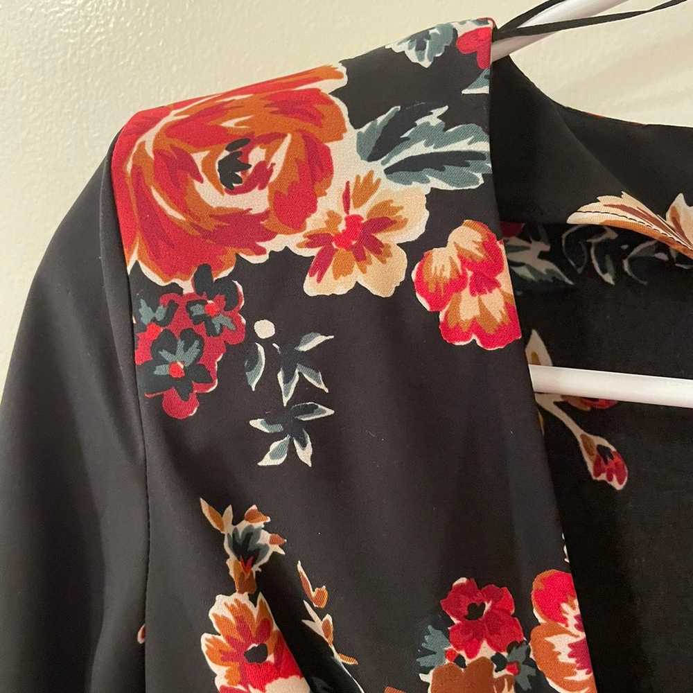 NWOT Zara Floral Padded Shoulder Dress - image 3