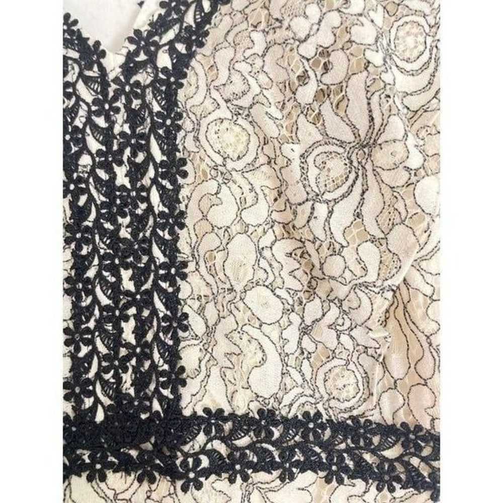 Nanette Lepore Black White Lace Dress 8 Fits 6 - image 4