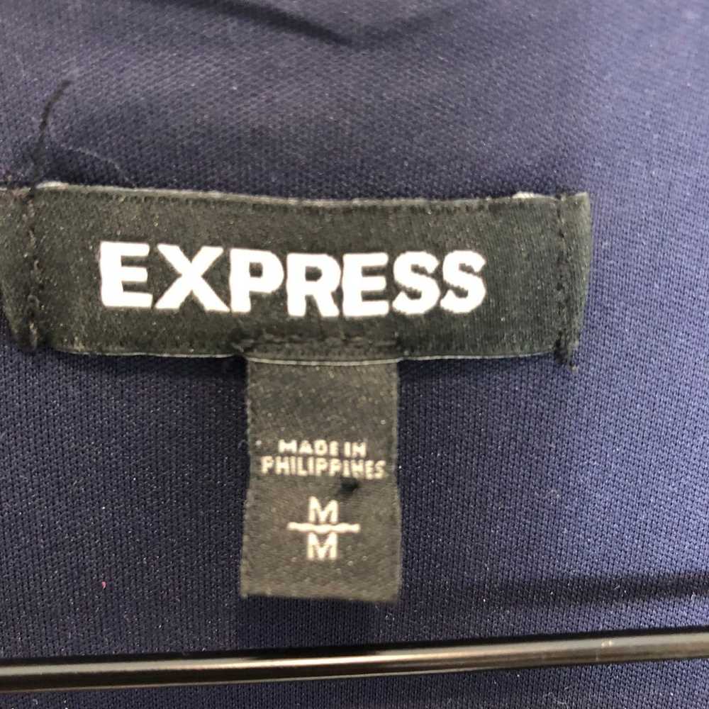 Express - Striped Sash Tie Waist Jumpsuit Navy Re… - image 5