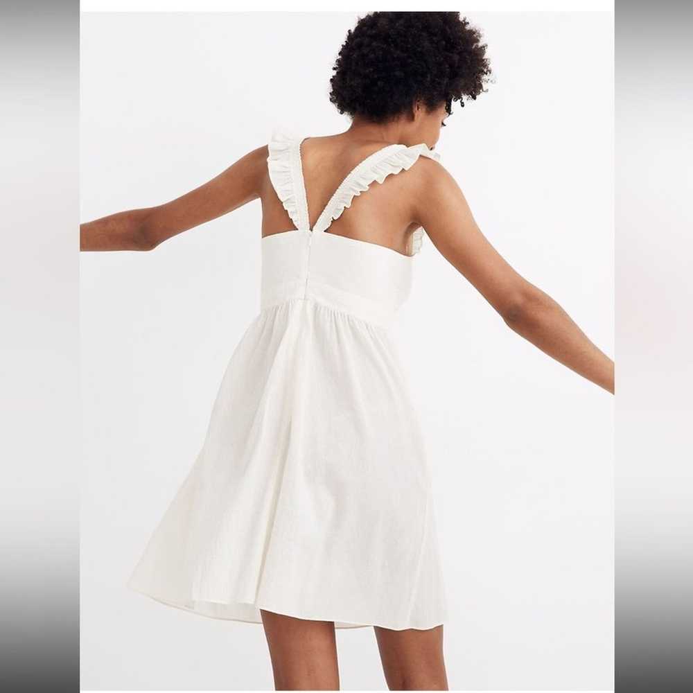 Madewell | Ruffle-Strap Empire Dress Cream Cotton - image 2