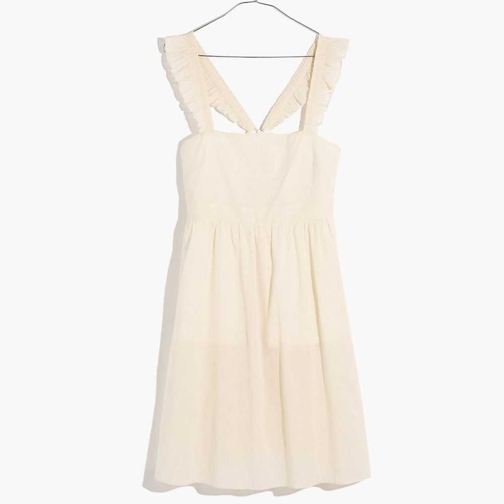 Madewell | Ruffle-Strap Empire Dress Cream Cotton - image 3