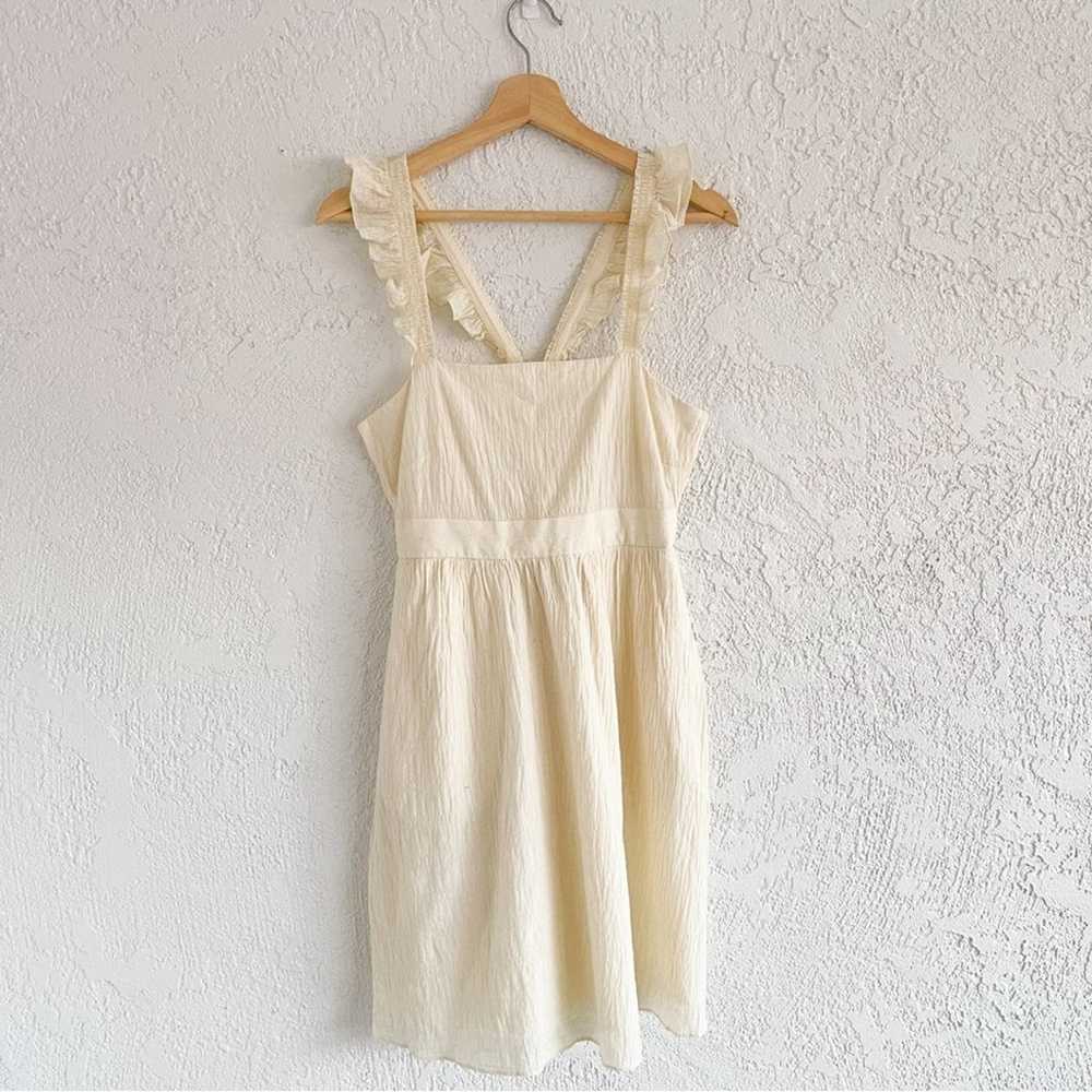 Madewell | Ruffle-Strap Empire Dress Cream Cotton - image 5