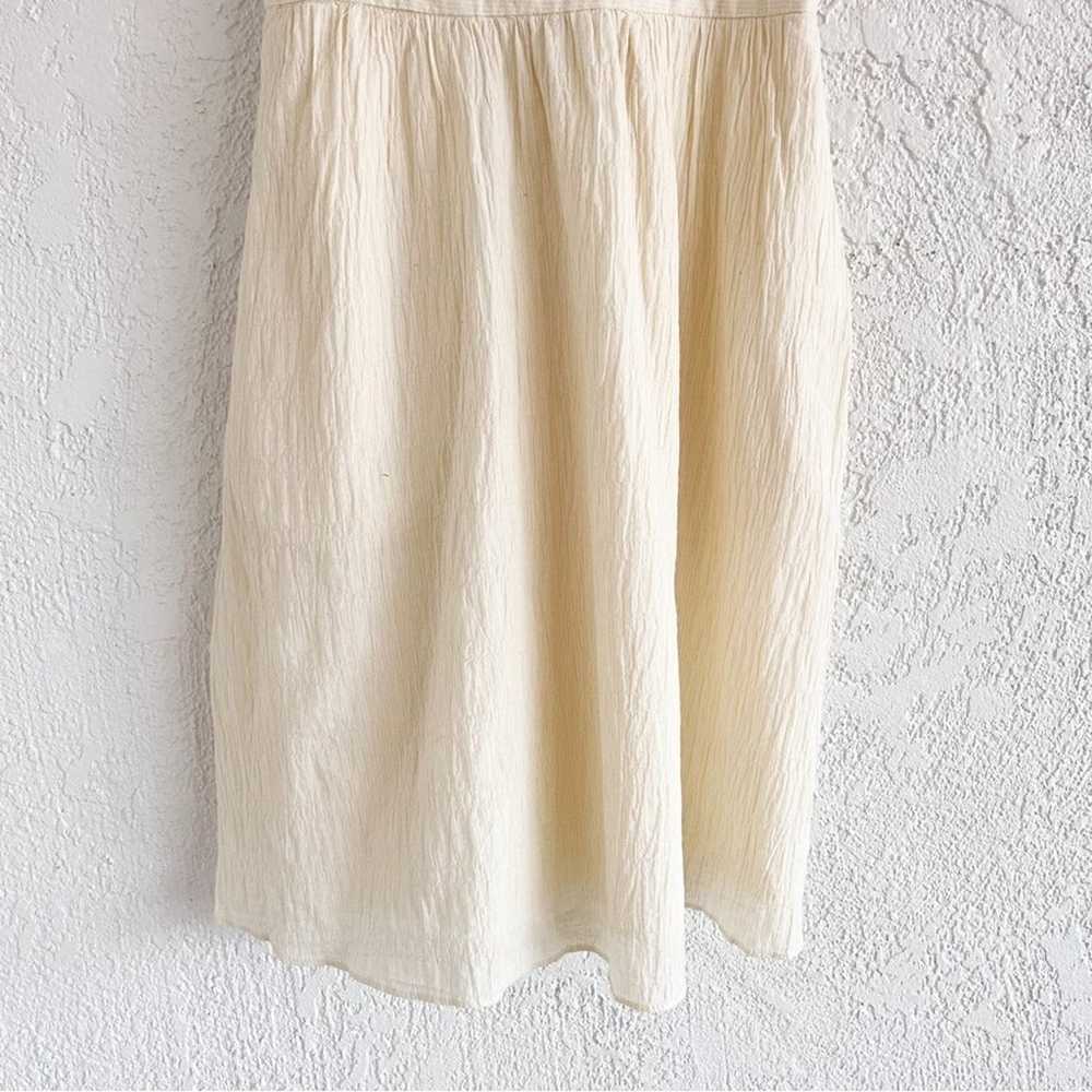 Madewell | Ruffle-Strap Empire Dress Cream Cotton - image 7