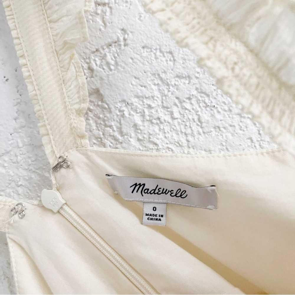 Madewell | Ruffle-Strap Empire Dress Cream Cotton - image 8