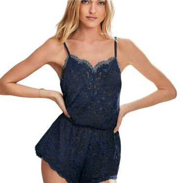 Victoria's Secret Navy Blue Lace Romper - Size XS - image 1