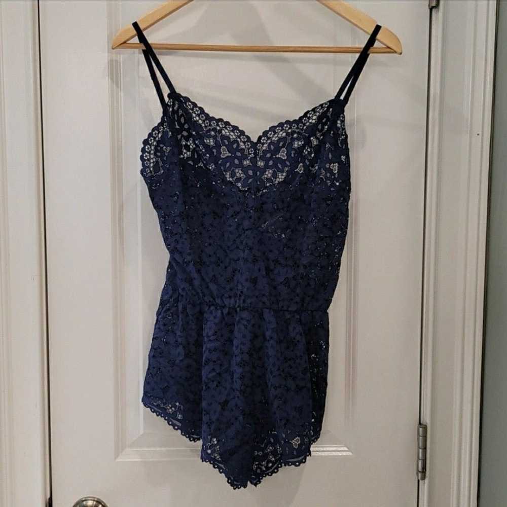 Victoria's Secret Navy Blue Lace Romper - Size XS - image 2