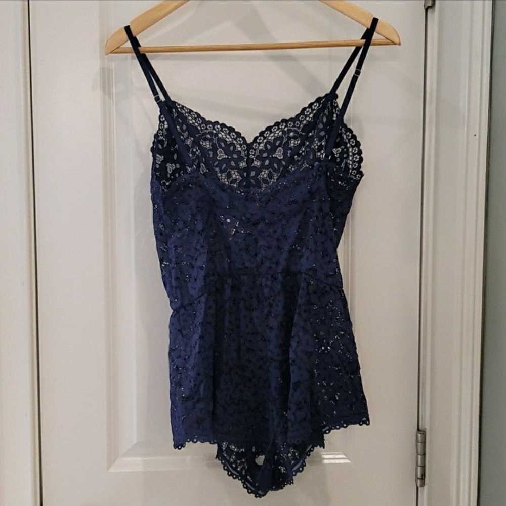 Victoria's Secret Navy Blue Lace Romper - Size XS - image 4