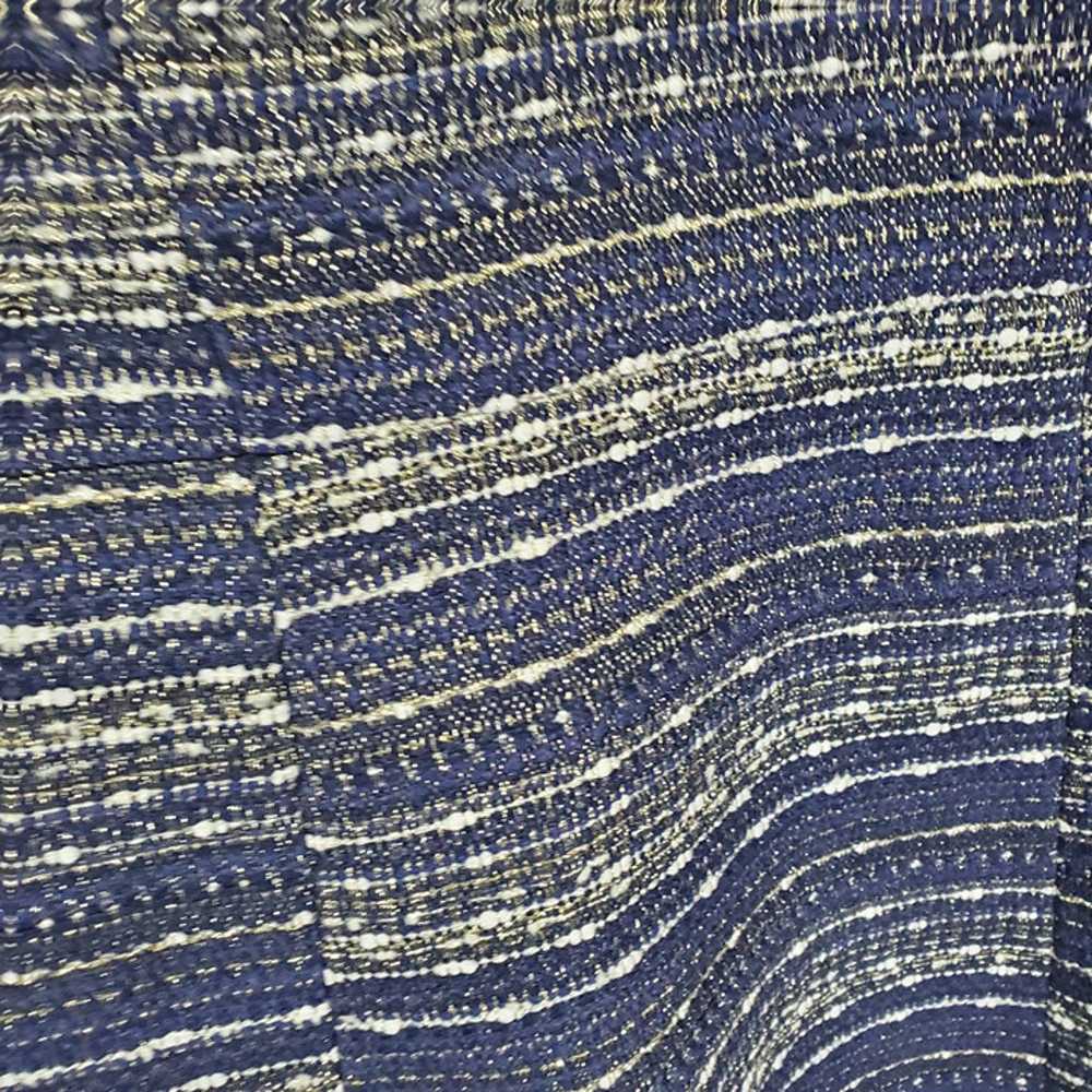 Lilly Pulitzer Cap Sleeve V-Neck Blue Gold Stripe… - image 7