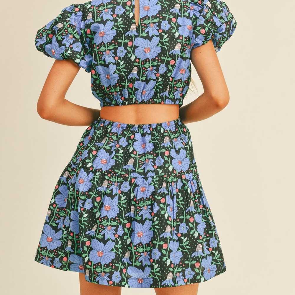 Blue Floral Dress - Small - image 5