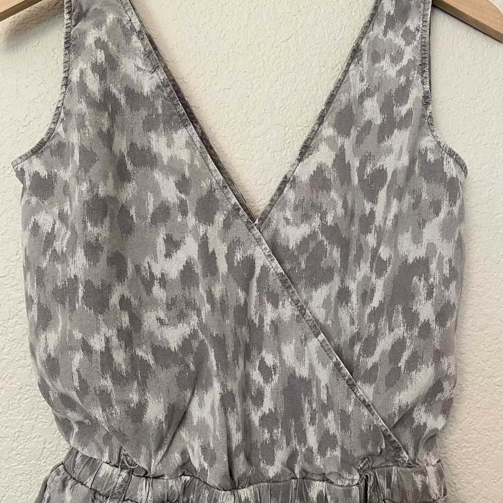 Anthro Sz XS Cloth and Stone Gray Camo Jumpsuit S… - image 2