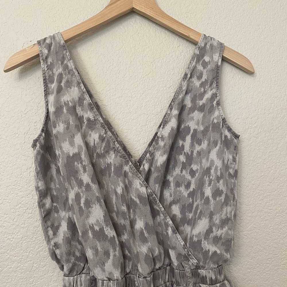 Anthro Sz XS Cloth and Stone Gray Camo Jumpsuit S… - image 6