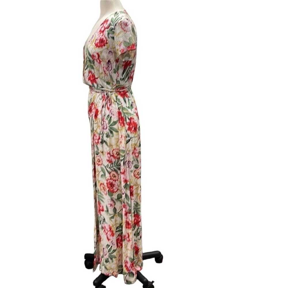 Lulu’s Vine Art Ivory Floral Wrap Maxi Dress  SZ … - image 7
