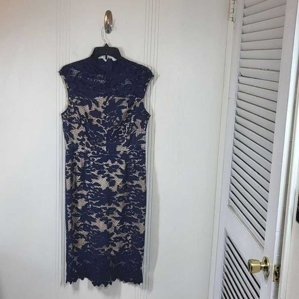 Antonio Melani Navy Blue Lace Dress - image 1