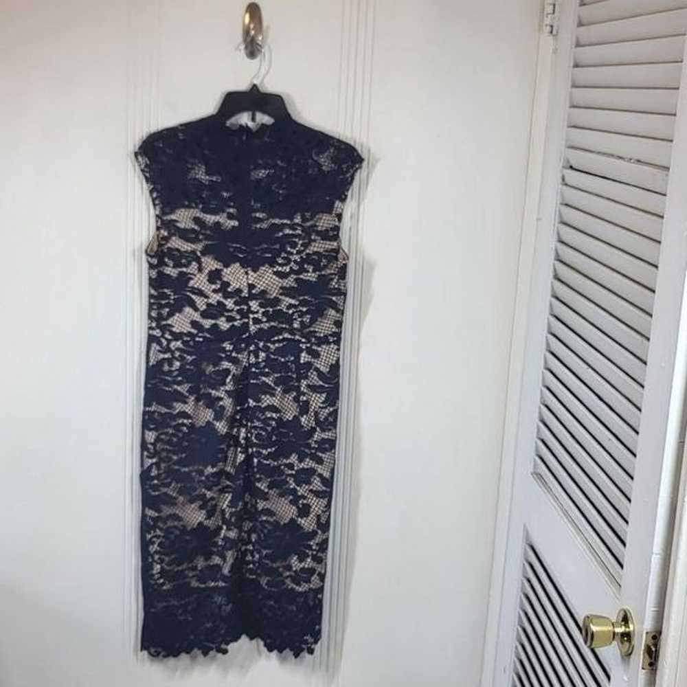 Antonio Melani Navy Blue Lace Dress - image 2