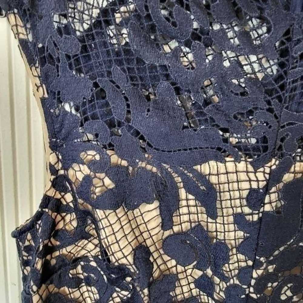 Antonio Melani Navy Blue Lace Dress - image 4