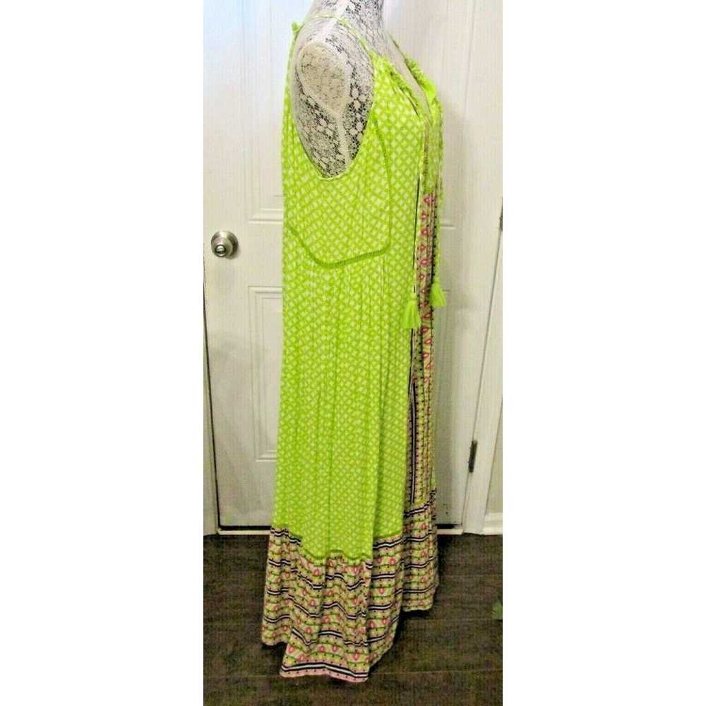 Crown & Ivy Green Tribal Print Halter Maxi Dress … - image 10