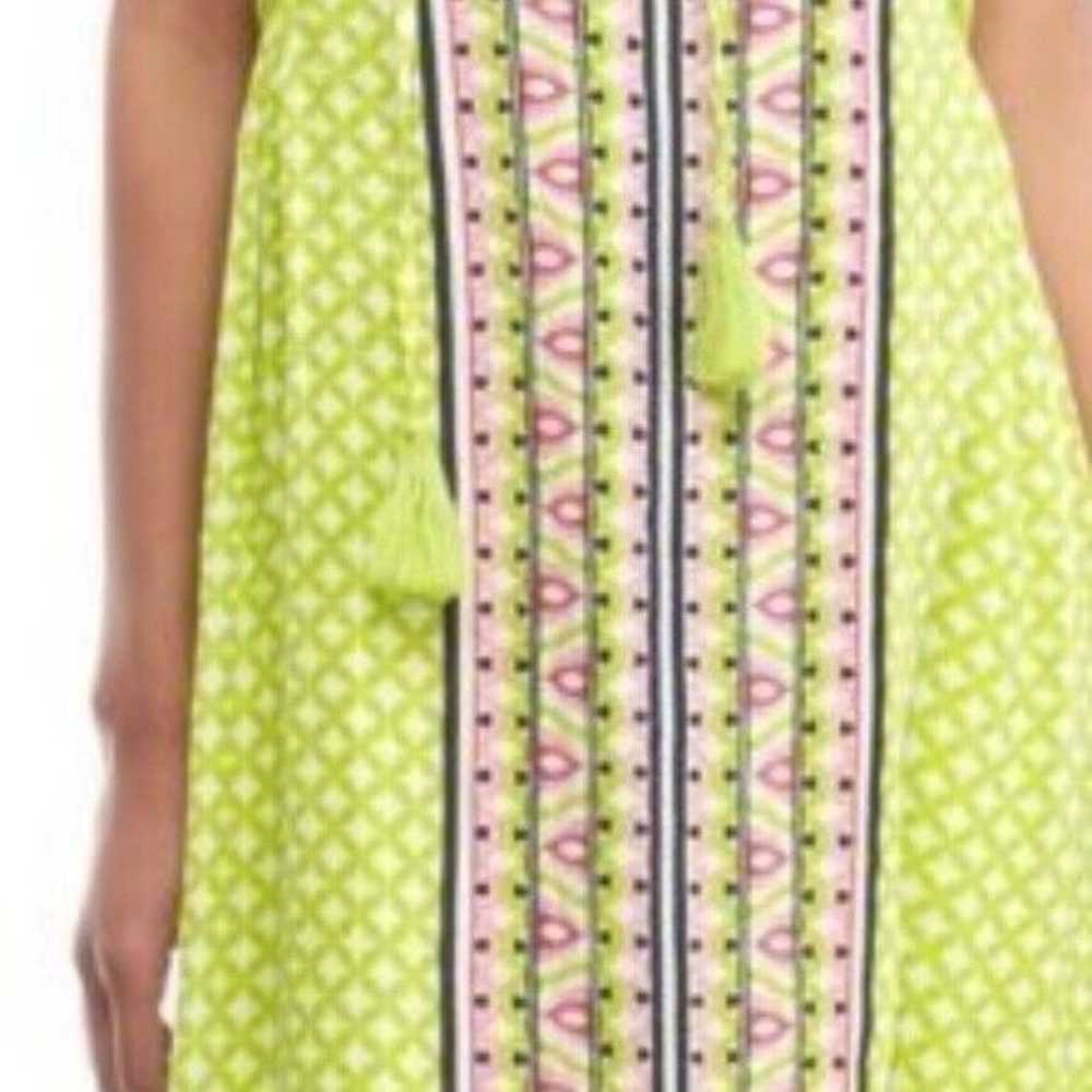 Crown & Ivy Green Tribal Print Halter Maxi Dress … - image 4