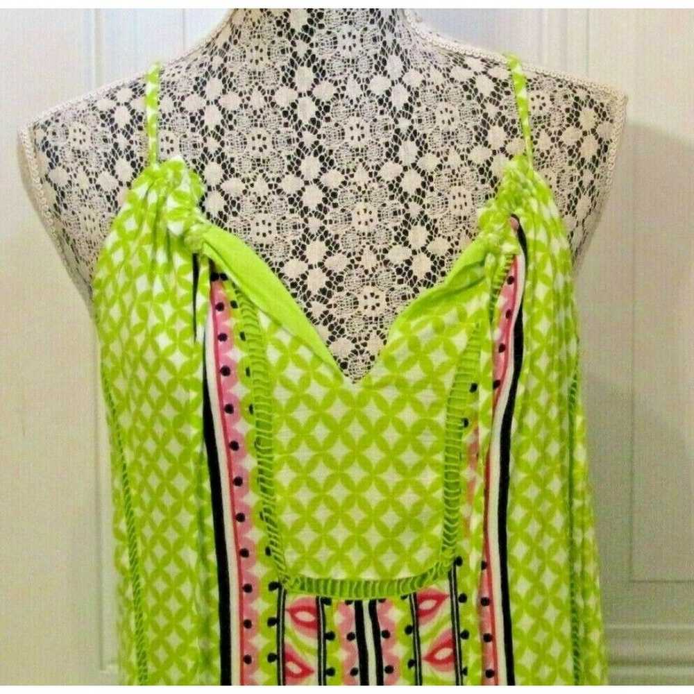 Crown & Ivy Green Tribal Print Halter Maxi Dress … - image 7