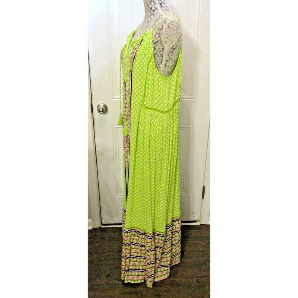 Crown & Ivy Green Tribal Print Halter Maxi Dress … - image 8