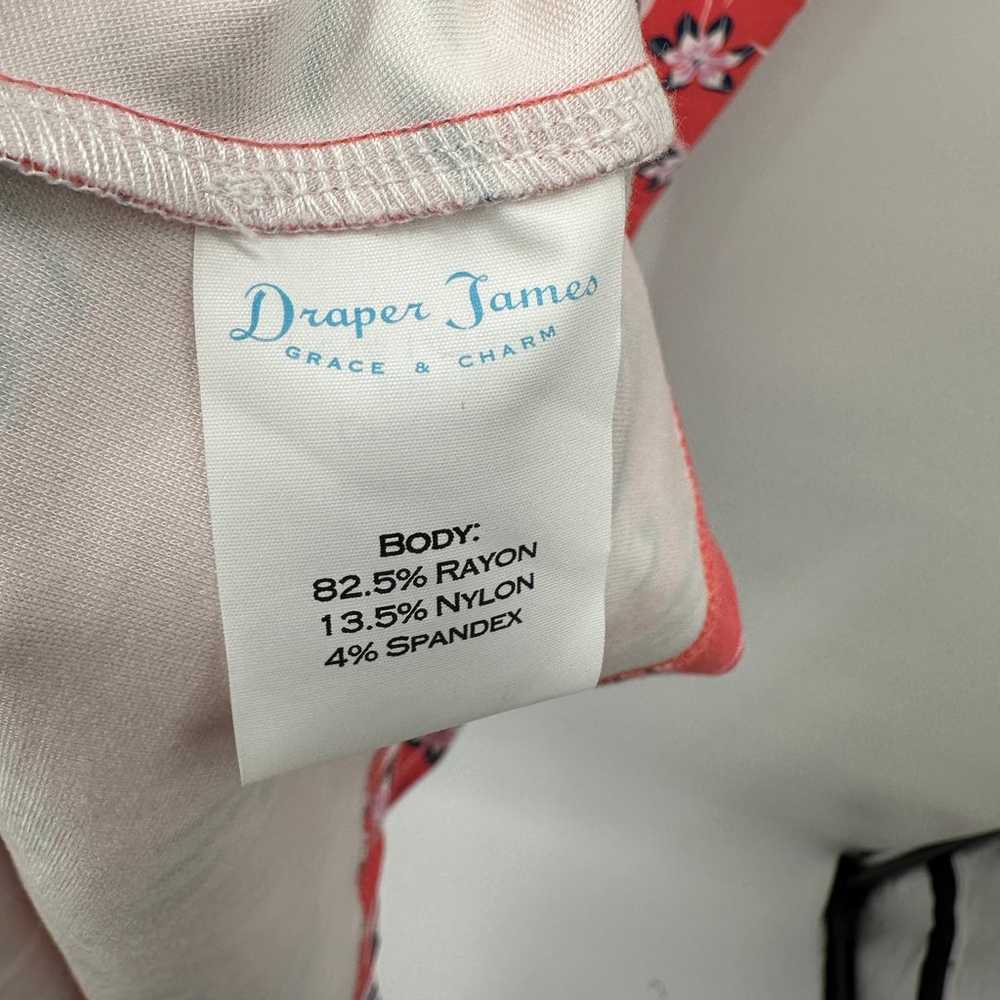 DRAPER JAMES Floral Ponte A-Line Dress Coral// XS - image 8
