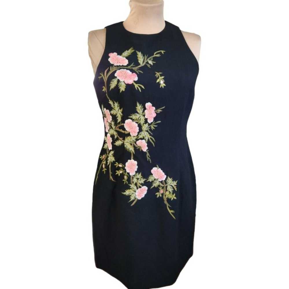 KAY UNGER Embroidered Floral Sheath Dress $279 - image 3