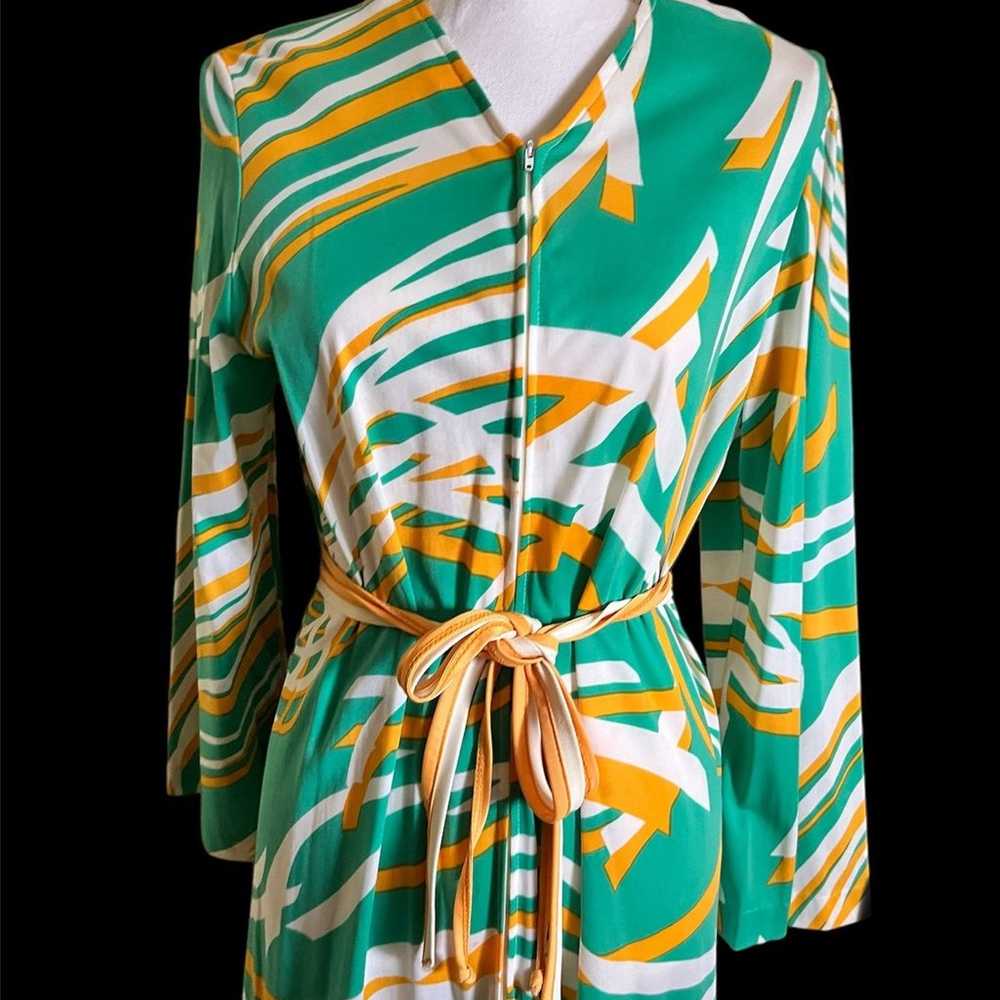 Original 1960’s Brigance Print Maxi Fashion Dress - image 2