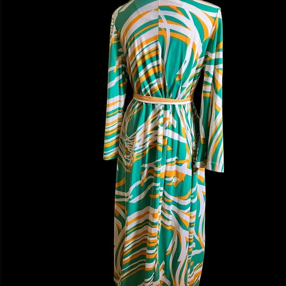 Original 1960’s Brigance Print Maxi Fashion Dress - image 5