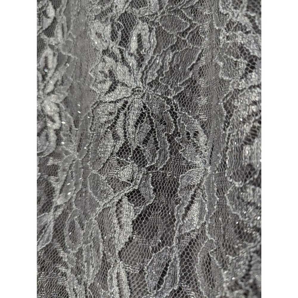 Jessica Howard Gray / Silver Lace and Glitter Dre… - image 2